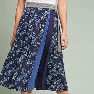 Anthropologie Shimmer Printed Midi Skirt Eri + Ali NWT